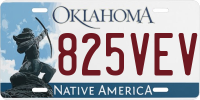 OK license plate 825VEV