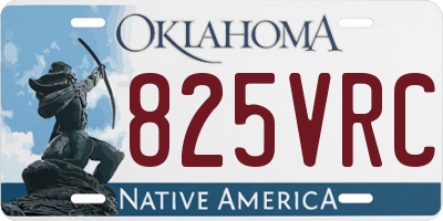 OK license plate 825VRC