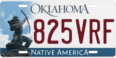 OK license plate 825VRF