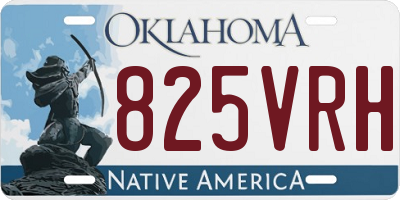 OK license plate 825VRH