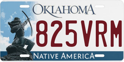 OK license plate 825VRM