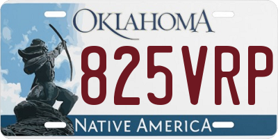 OK license plate 825VRP