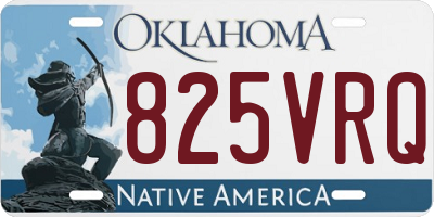 OK license plate 825VRQ