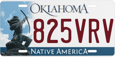OK license plate 825VRV