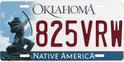 OK license plate 825VRW