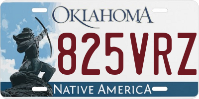 OK license plate 825VRZ