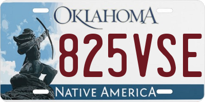 OK license plate 825VSE