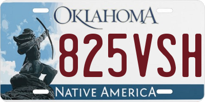 OK license plate 825VSH