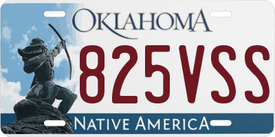 OK license plate 825VSS