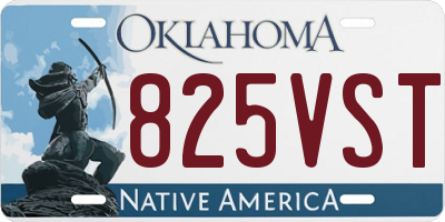 OK license plate 825VST