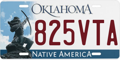 OK license plate 825VTA