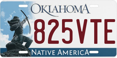 OK license plate 825VTE