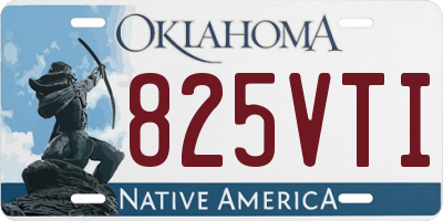 OK license plate 825VTI