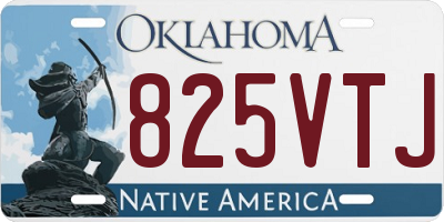OK license plate 825VTJ