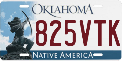 OK license plate 825VTK
