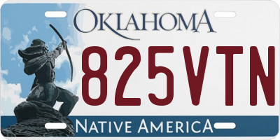 OK license plate 825VTN