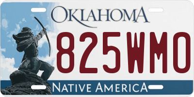 OK license plate 825WMO