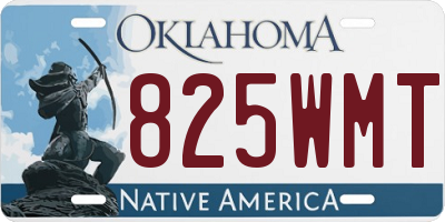 OK license plate 825WMT