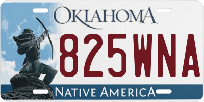 OK license plate 825WNA