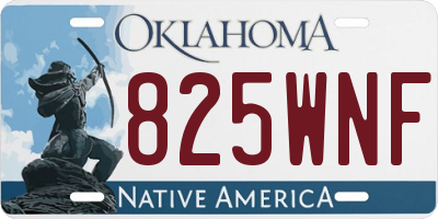 OK license plate 825WNF