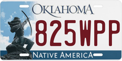 OK license plate 825WPP