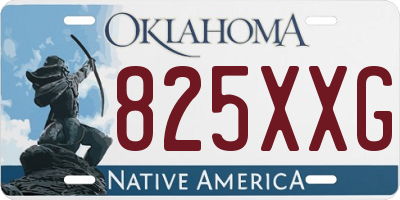 OK license plate 825XXG