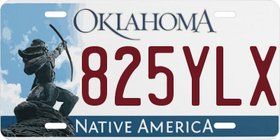 OK license plate 825YLX