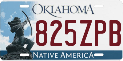 OK license plate 825ZPB