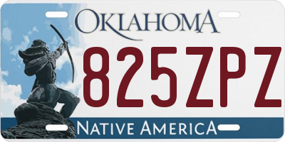 OK license plate 825ZPZ