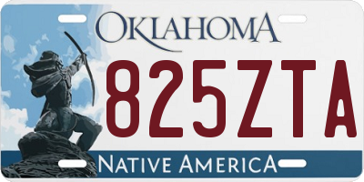 OK license plate 825ZTA