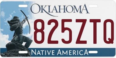 OK license plate 825ZTQ