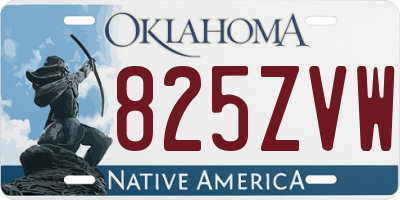 OK license plate 825ZVW