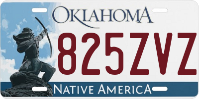 OK license plate 825ZVZ