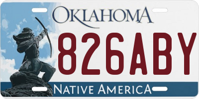 OK license plate 826ABY