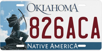 OK license plate 826ACA