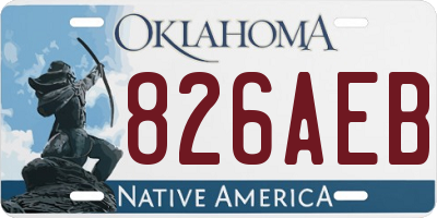 OK license plate 826AEB