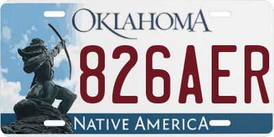 OK license plate 826AER