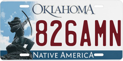 OK license plate 826AMN