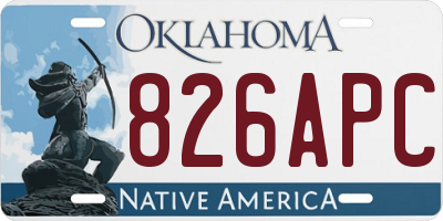 OK license plate 826APC