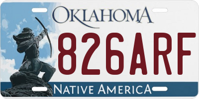 OK license plate 826ARF