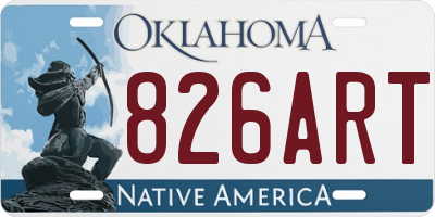 OK license plate 826ART