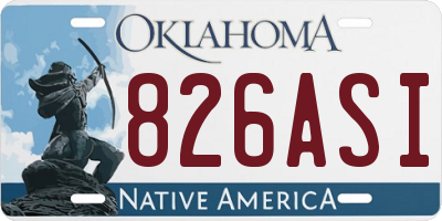 OK license plate 826ASI