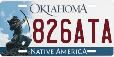 OK license plate 826ATA