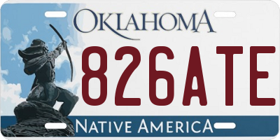 OK license plate 826ATE