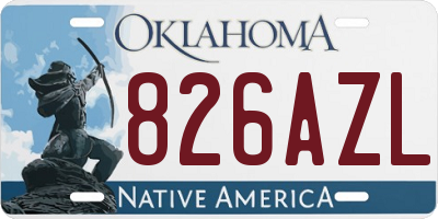 OK license plate 826AZL