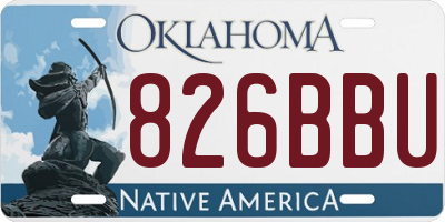 OK license plate 826BBU