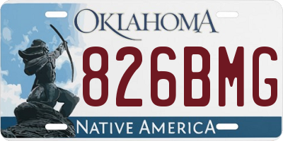 OK license plate 826BMG