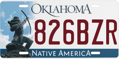 OK license plate 826BZR