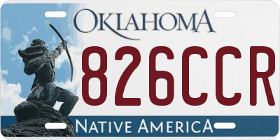 OK license plate 826CCR