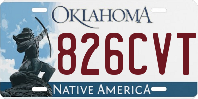 OK license plate 826CVT